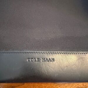 Cole Haan Black Leather & Cloth Bag